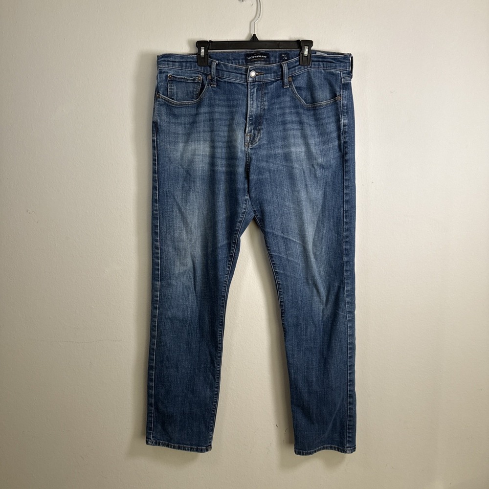 Lucky Brand 221 Original Straight Jeans 38x34 Dark Wash Denim